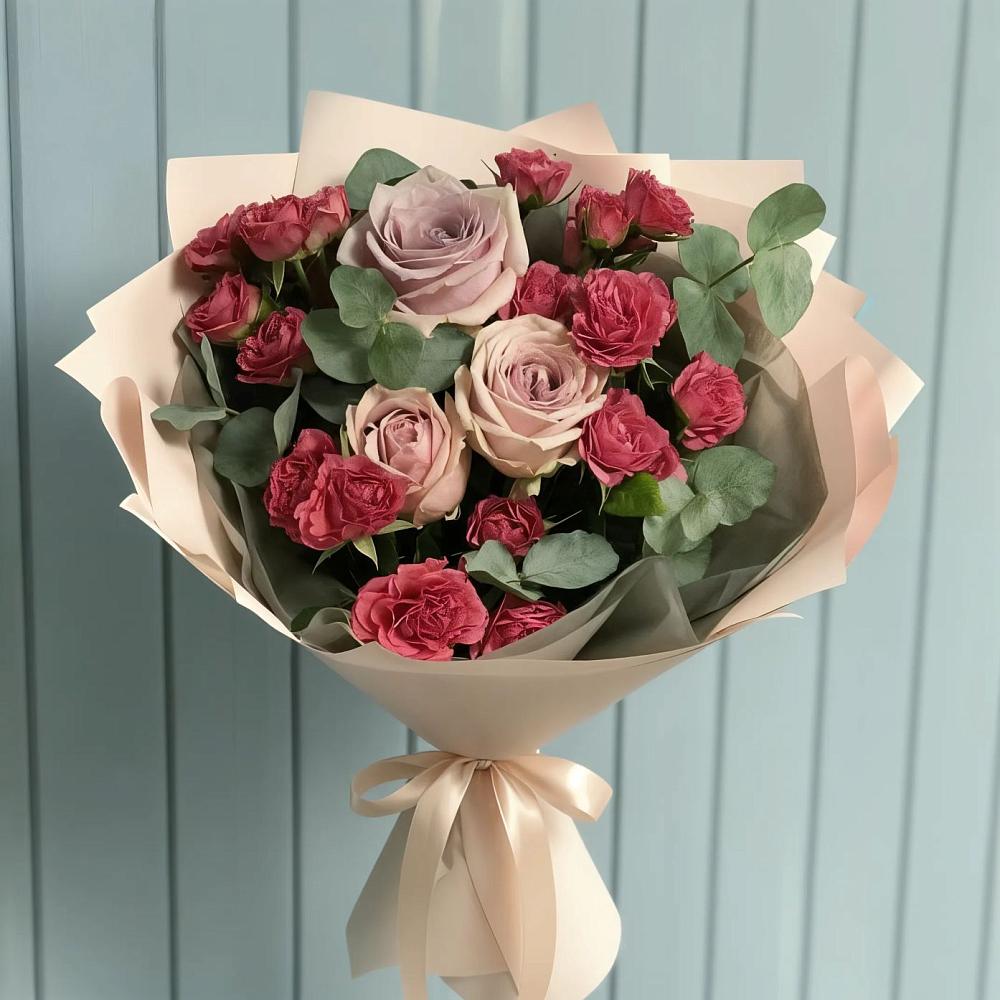 Букет цветов из: Гвоздики и Розы в Горноправдинск