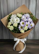 Букет цветов из:  Хризантемы и Розы в Горноправдинск
