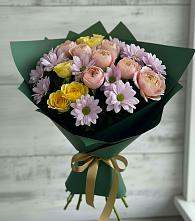 Букет цветов из:  Хризантемы и Розы #REPLACE_PRED# Горноправдинск