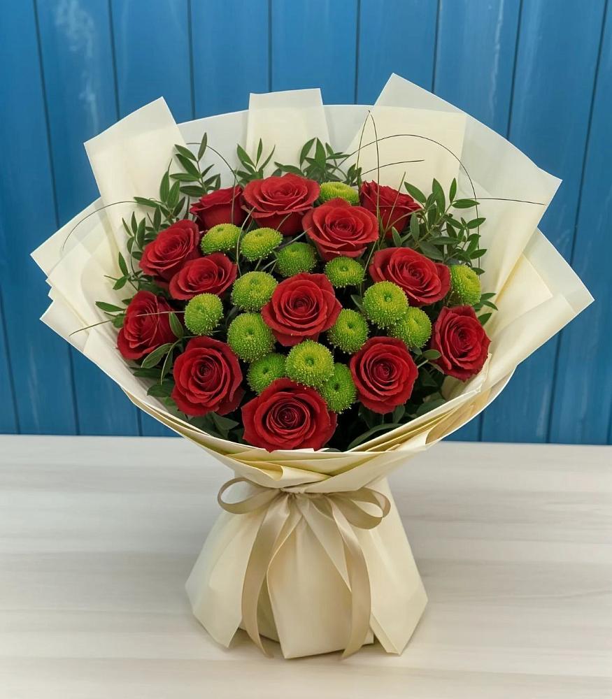 Букет цветов из: Розы и Хризантемы в Горноправдинск